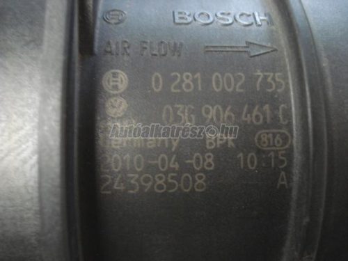 VOLKSWAGEN TIGUAN | AUDI A3,  A4,  A6,  A5,  A4 ALLROAD | SEAT EXEO - 2009 - 0281002735 - légmennyiségmérő