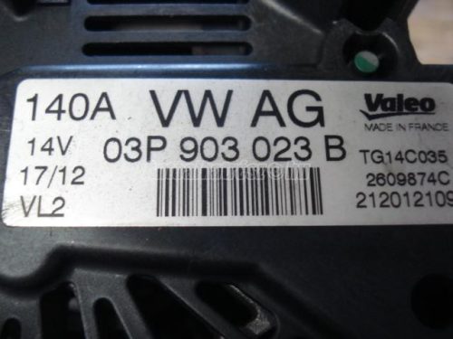 VOLKSWAGEN POLO - 2011/02 - 03P903023B - generátor