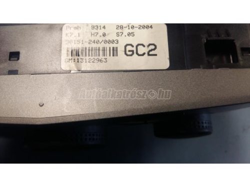 OPEL ASTRA H - 2004 - 13122963 - klímavezérlő