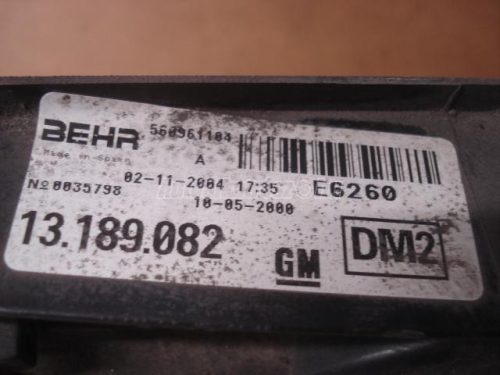 OPEL CORSA C - 2004 - 13189082 - hűtőventillátor