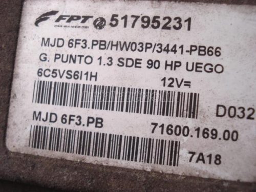 FIAT GRANDE PUNTO - 199A300 - motorvezérlő computer