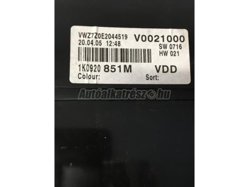 VOLKSWAGEN GOLF V - 2005 - 1K0920851M - km óra