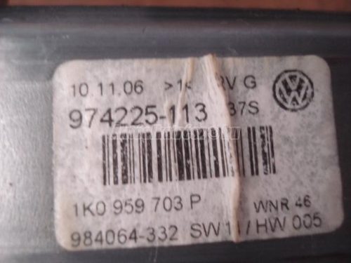 VOLKSWAGEN PASSAT VI - 2007 - 1K0959703P - ablakemelő motor