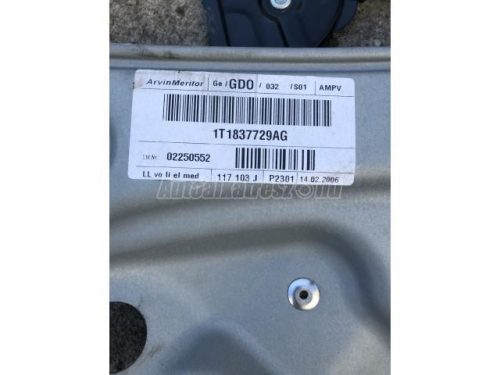 VOLKSWAGEN TOURAN - 2005 - 1T1837729AG - ablakemelő szerkezet