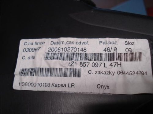 SKODA OCTAVIA - 2007 - 1z1857097L47H - kesztyűtartó
