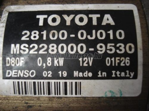 TOYOTA YARIS - 2003/03 - 28100-0J010 - önindító