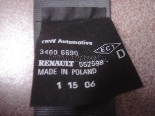 RENAULT MODUS - 2006 - 34006690 , 34006688 - biztonsági öv