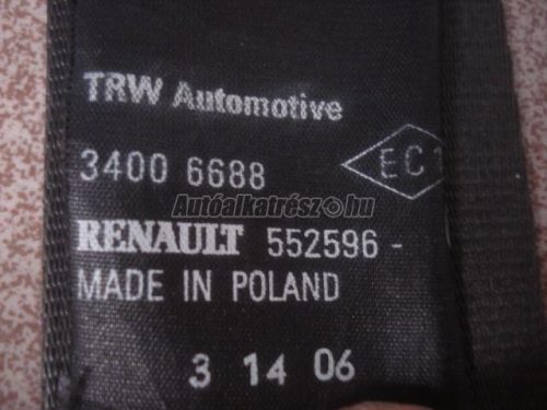 RENAULT MODUS - 2006 - 34006690 , 34006688 - biztonsági öv