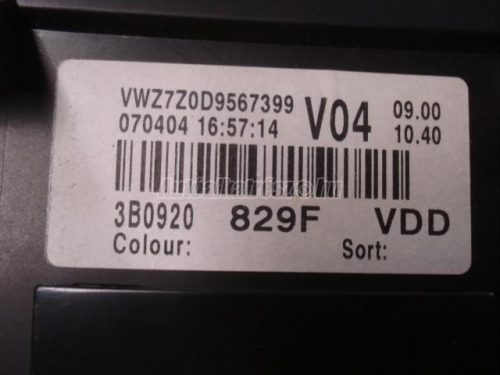 VOLKSWAGEN PASSAT V - 2004 - 3B0920829F - óracsoport