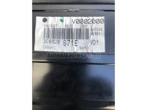 VOLKSWAGEN PASSAT VI - 2008 - 3C0920871E - km óra