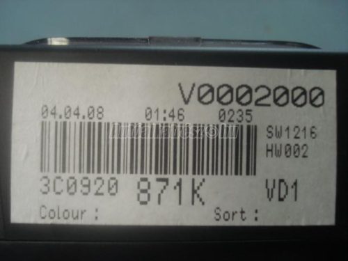 VOLKSWAGEN PASSAT VI - 2007 - 3C0920871K - óracsoport