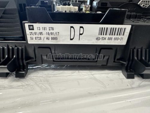 OPEL ASTRA H - 2007 - 5DK00866931 - biztosítéktábla