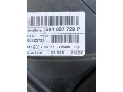 VOLKSWAGEN GOLF VI - 2010 - 5K1837729P - ablakemelő szerkezet