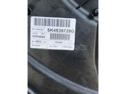 VOLKSWAGEN GOLF VI - 2010 - 5K4839729G - ablakemelő szerkezet