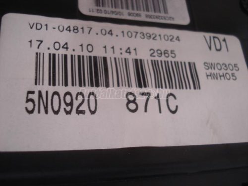 VOLKSWAGEN TIGUAN - 2009 - 5N0920871C - kilométer óra