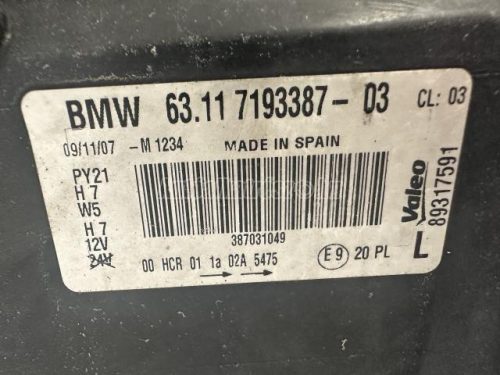 BMW 1-ES SOROZAT - 2008 - 63117193387 - főfényszóró