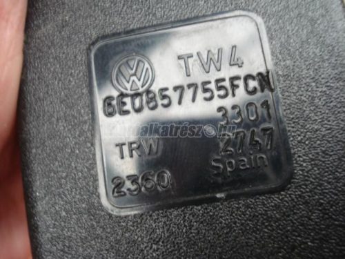 VOLKSWAGEN POLO III - 2001 - 6E0857755F - biztonsági öv csat