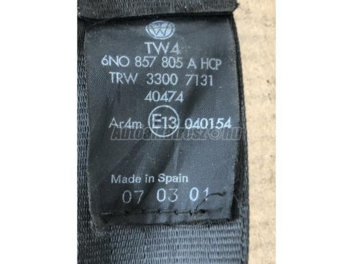 VOLKSWAGEN POLO III - 2000 - 6N0857805A - biztonsági öv