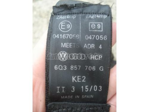 VOLKSWAGEN POLO IV - 2004 - 6Q3857706G - biztonsági öv