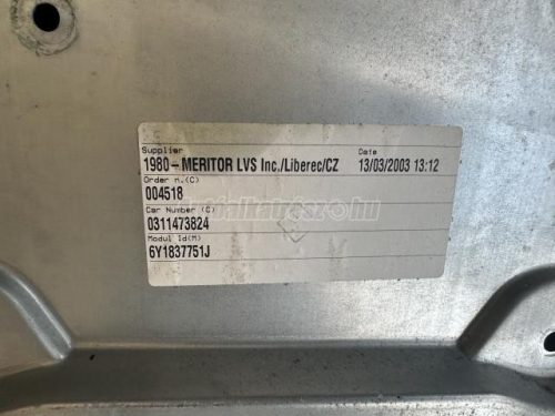 SKODA FABIA - 2005 - 6Y1837751J - ablakemelő szerkezet