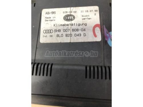 AUDI A3 - 1998 - 8L0820043D - klíma vezérlőpanel