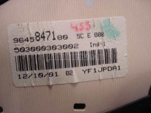 PEUGEOT 206 - 2001 - 9645847180 - óracsoport