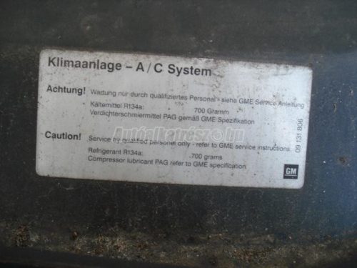 OPEL ASTRA G - 2002 - GM 09 131 806 - levélfogó rács