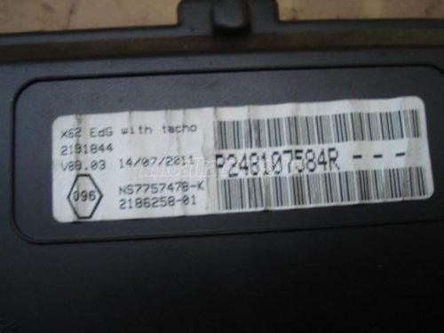 RENAULT MASTER - 2011 - P248107584R - óracsoport