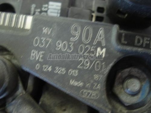 SEAT INCA,  ALHAMBRA,  AROSA,  CORDOBA,  IBIZA | VOLKSWAGEN TRANSPORTER,  SHARAN,  POLO,  CADDY,  LUPO - 037903025M - generátor