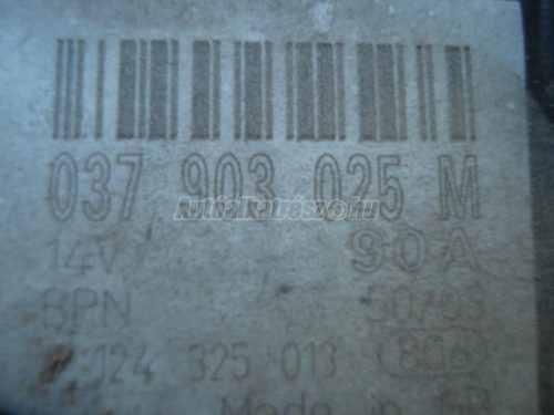 VOLKSWAGEN POLO,  CADDY,  TRANSPORTER | SEAT IBIZA,  CORDOBA,  INCA,  AROSA - 2003/02 - 037903025M - generátor