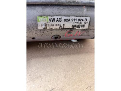 VOLKSWAGEN PASSAT,  GOLF III,  VENTO,  GOLF,  SHARAN,  GOLF IV,  BORA | AUDI A3 | SEAT ALHAMBRA | SKODA OCTAVIA - 2000 - 02A911024B - önindító
