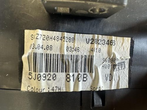 SKODA FABIA - 2010 - 5J0920810B - km óra
